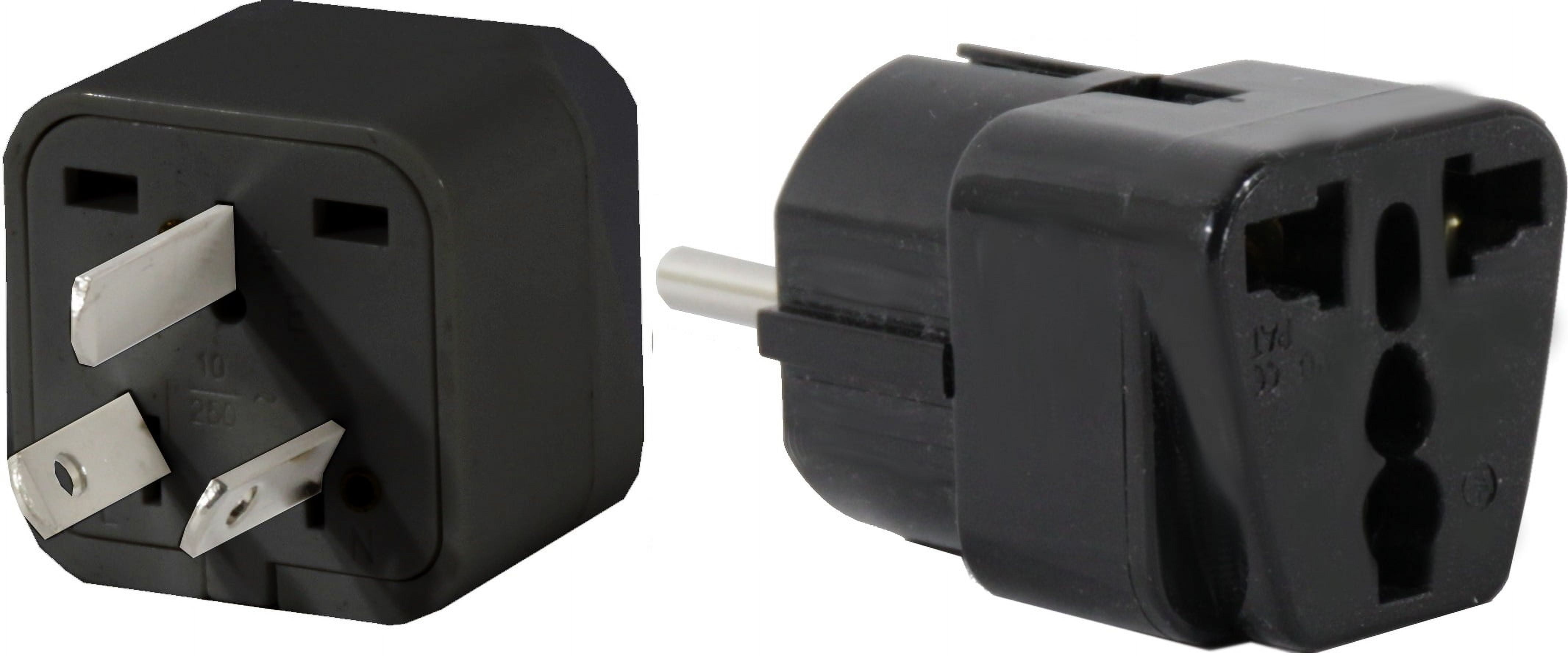US to ARGENTINA Travel Adapter Plug Universal South America Type I & E(C/F) Pk 2