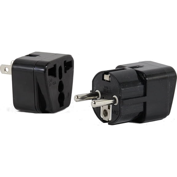 US to Vietnam/South Korea Travel Adapter Plug for USA/Universal to Asia Type E (C/F) & A AC Power Plugs Pack of 2