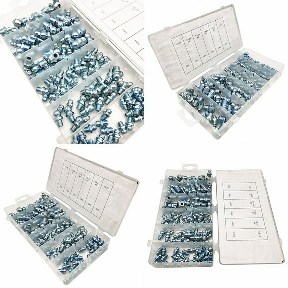 US110Pc Hydraulic Grease Assortment Lube Lubrication Assorted Zerk Straight90/45
