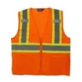 thumbnail image 1 of US383 5XL Augusta Sleeved Hi-Visibility Vest, Orange - Regular, 1 of 1