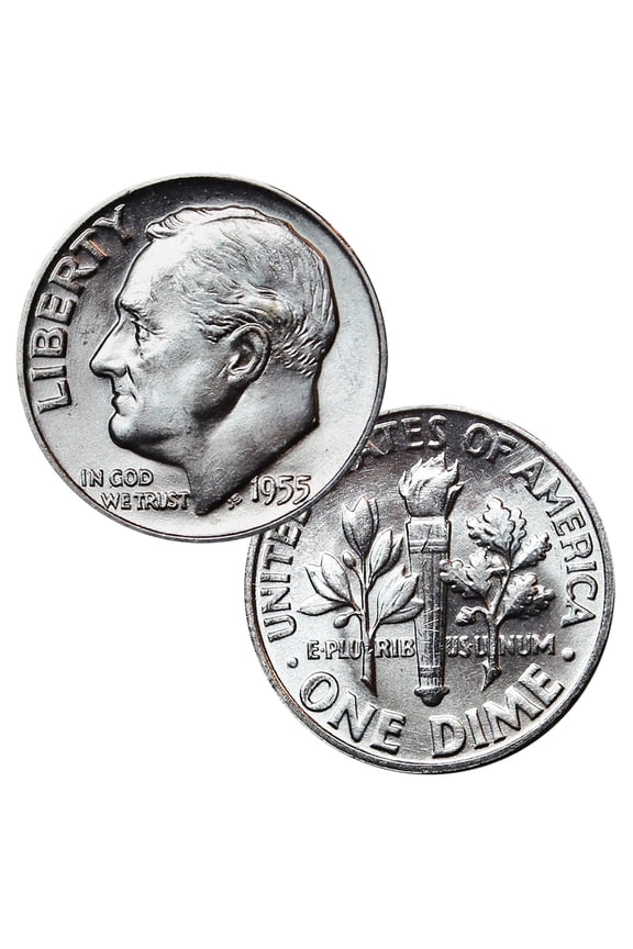 USA $1 Face Roosevelt Dimes 90% Silver Coin - Brilliant Uncirculated - Lot of 10