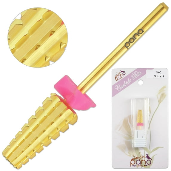 USA #1 PANA 5-in-1 Gold Nail Carbide Bit - 3/32" Shank- 3X Coarse