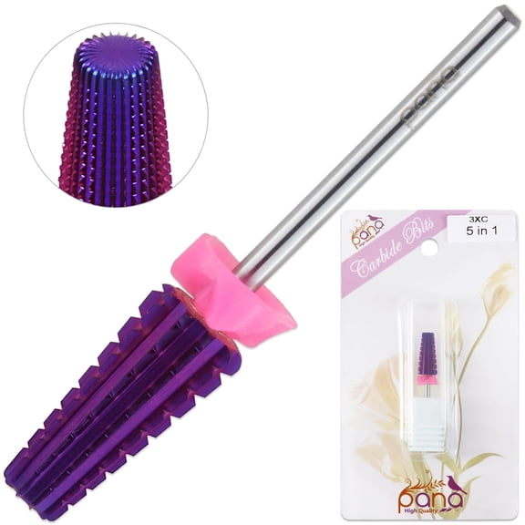 USA #1 PANA 5-in-1 Purple Nail Carbide Bit - 3/32" Shank- 3X Coarse