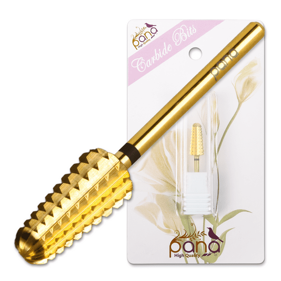 USA #1 PANA Volcano Shaped Nail Carbide Bit - GOLD - Extra Coarse Grit 3/32"