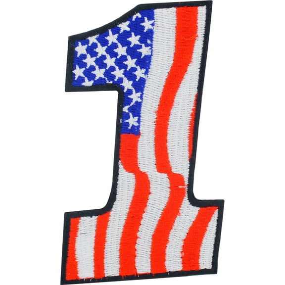 Eagle Emblems PM0357 Patch - USA, No.1 - 3.5 in.