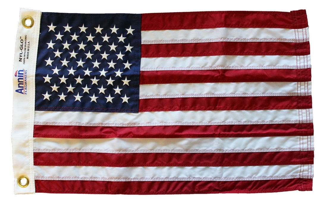 USA - 12" x 18" Nylon Flag (Sewn)