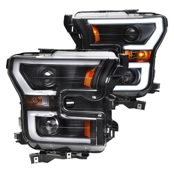 , USA  15-16 F150 Projector Plank Style Headlight with Black Clear Amber