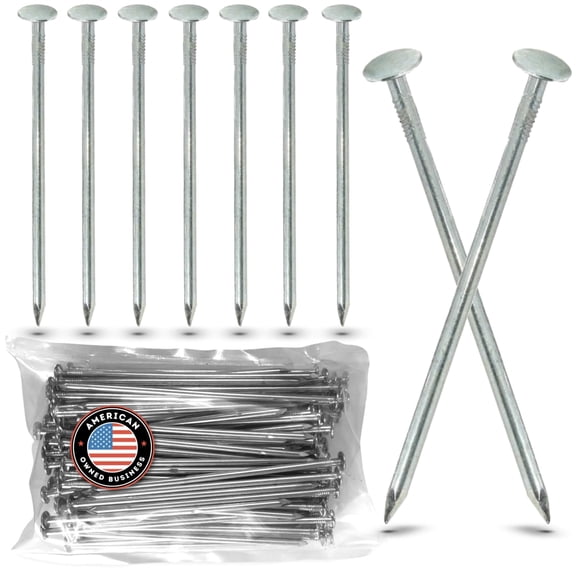 USA (150 Pack) Turf Nails Synthetic Grass Landscape Stakes, 5.5" Inch 5 lbs Galvanized Spikes for Securing Artificial Turf & No Dig Edging Products Approximately 150 Nails