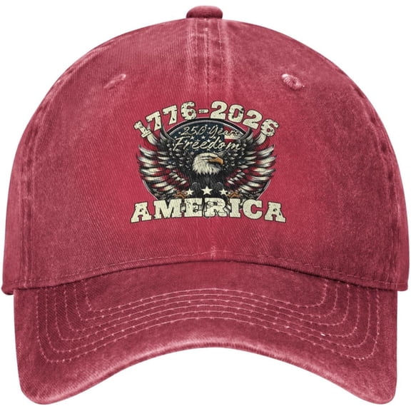 USA 1776 2026 hat 250 Years Freedom 4th of July Hats Denim Baseball Cap