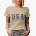 thumbnail image 1 of USA 1776, 4th of July Merch Gift, Tan T-Shirt, Large, 1 of 5