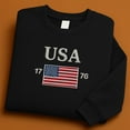 thumbnail image 1 of USA 1776 Embroidered Sweatshirt Patriotic Conservative Sweater American Flag Republican Gift Conservative Gift American Gift High Quality, 1 of 5
