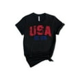 thumbnail image 1 of USA 1776 Shirt, Patriotic Shirts for Women & Men, American Clothes, 4th of July Shirts, Graphic Tee Black, 1 of 3