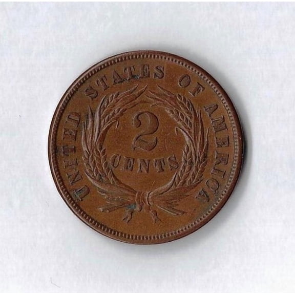 USA 1864-1868 Two Cent Piece Coin 2c G / VG Average Circulated - Random Date