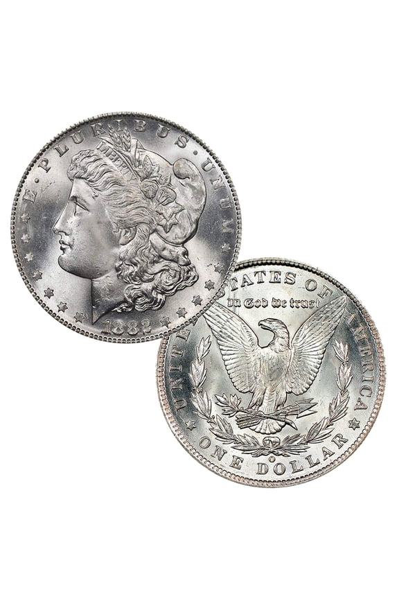 USA 1882 O Morgan 90% Silver Dollar Coin - $1 Brilliant Uncirculated Condition