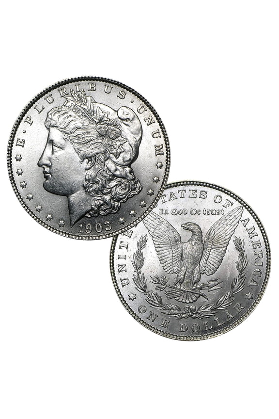USA 1903 P Morgan 90% Silver Dollar Coin - $1 Brilliant Uncirculated Condition