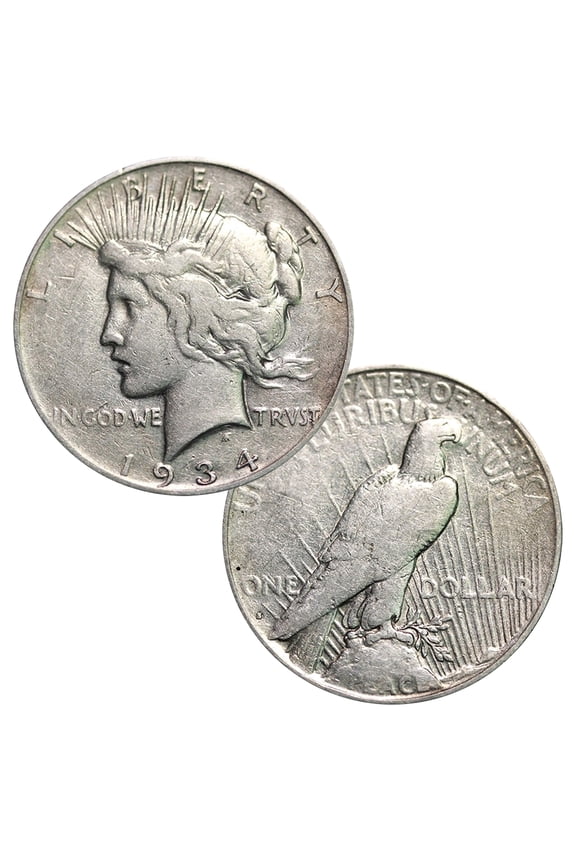 USA 1922-1935 90% Silver Peace Dollar Coin - Circulated Condition