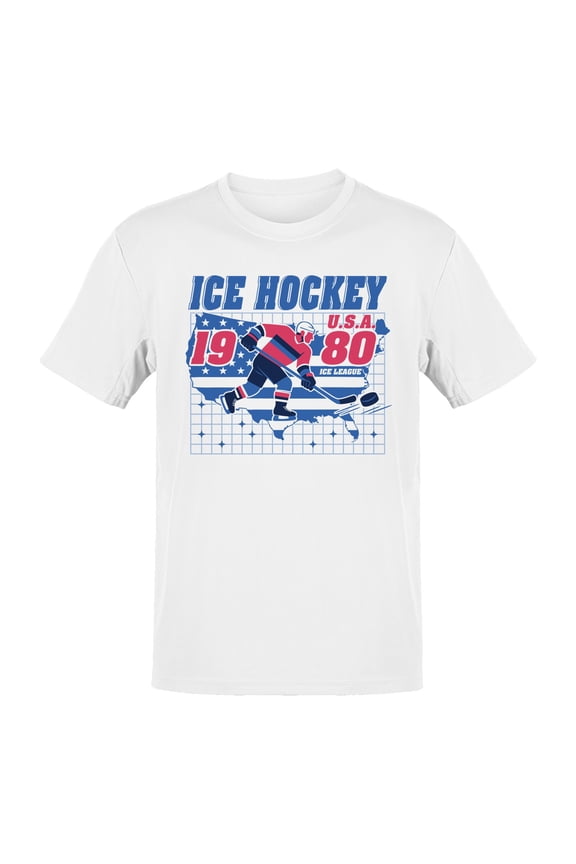 USA 1980 Ice Hockey League Graphic Men's T-shirt