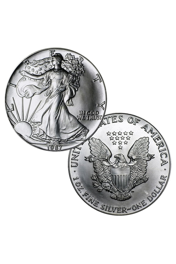 USA 1987 $1 American Silver Eagle Coin .999 Fine 1 Troy Ounce - Uncirculated