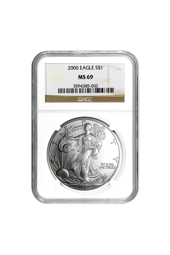 USA 2000 $1 American Silver Eagle Coin MS69 NGC - 1oz United States Mint