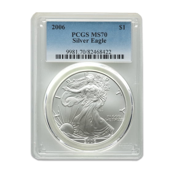 United States Mint USA 2006 $1 American Silver Eagle Coin Bullion - 1 Troy Ounce of .999 MS70 PCGS
