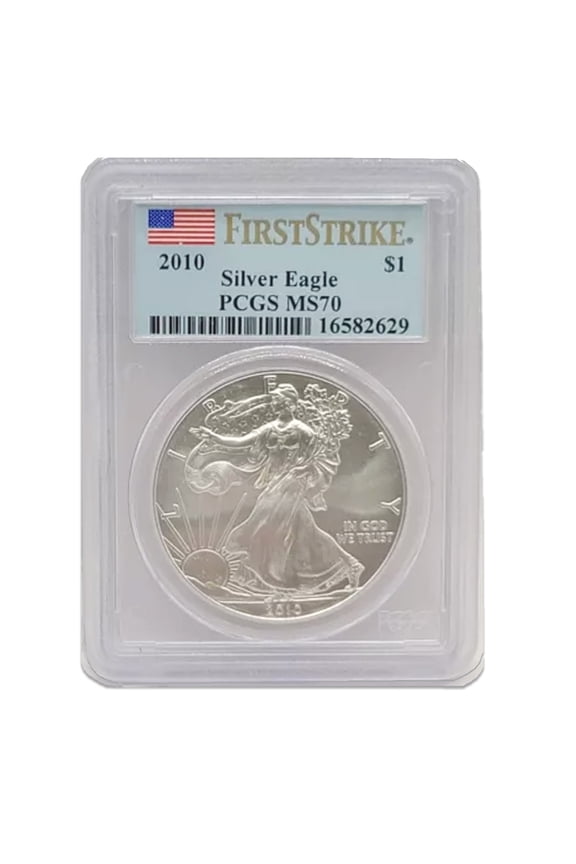 USA 2010 $1 American Silver Eagle Coin MS70 PCGS - First Strike United States