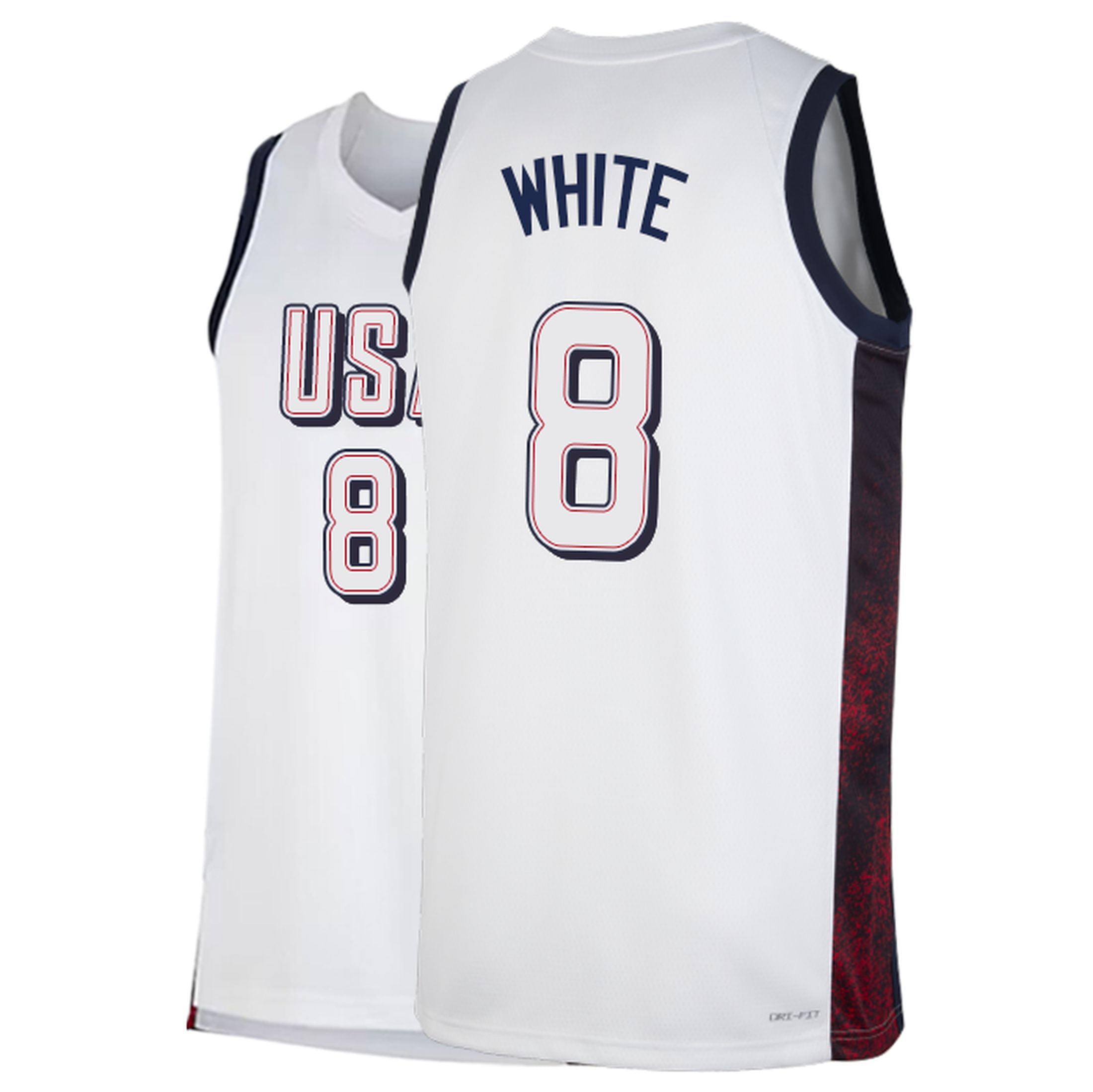 USA 2024 Basketball Derrick White White Jersey - Walmart.com