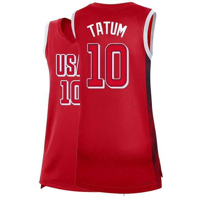 USA 2024 Basketball Jayson Tatum Red Jersey