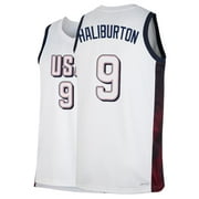 GGBATS USA 2024 Basketball Tyrese Haliburton White Jersey