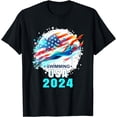 thumbnail image 1 of USA 2024 Summer Games Swimming America Swimming 2024 USA T-Shirt, 1 of 3