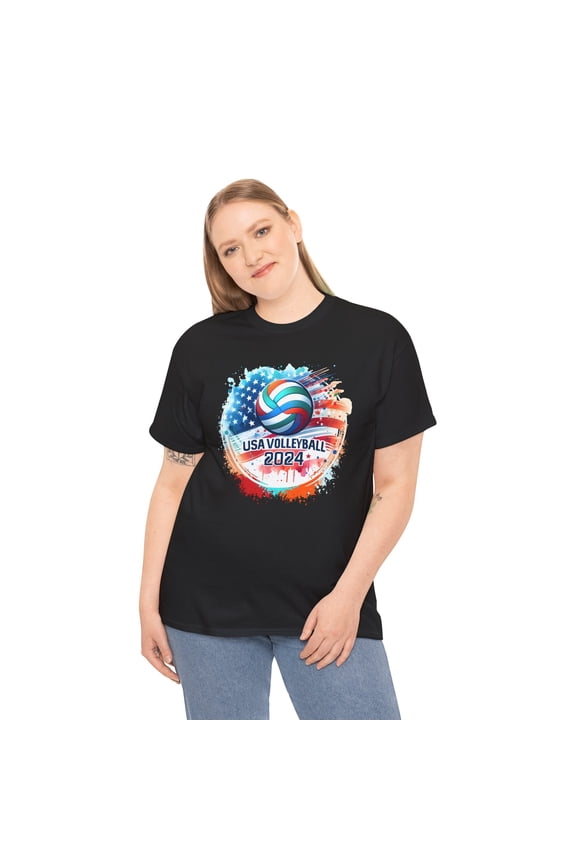 USA 2024 Summer Games Volleyball America Sports 2024 USA Plus Size Clothing for Women