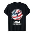 thumbnail image 1 of USA 2026 Ice Skating Graphic Tee - Patriotic American Flag Figure Skater Retro Style Cotton T-Shirt - Winter Sports Fan Apparel, 1 of 6