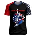 thumbnail image 1 of USA 2026 Soccer Cup Raglan Jersey for Men, Short Sleeve V-Neck Shirt with Statue of Liberty & Flag Print, Breathable Athletic Fan Top, Lightweight Sports Tee, 1 PC Black L, 1 of 4