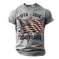 thumbnail image 1 of USA 250 Anniversary Shirt Men Graphic Tee American Flag Design Loose Fit Casual Summer Top Fourth of July Celebration Clothes, 1 of 5