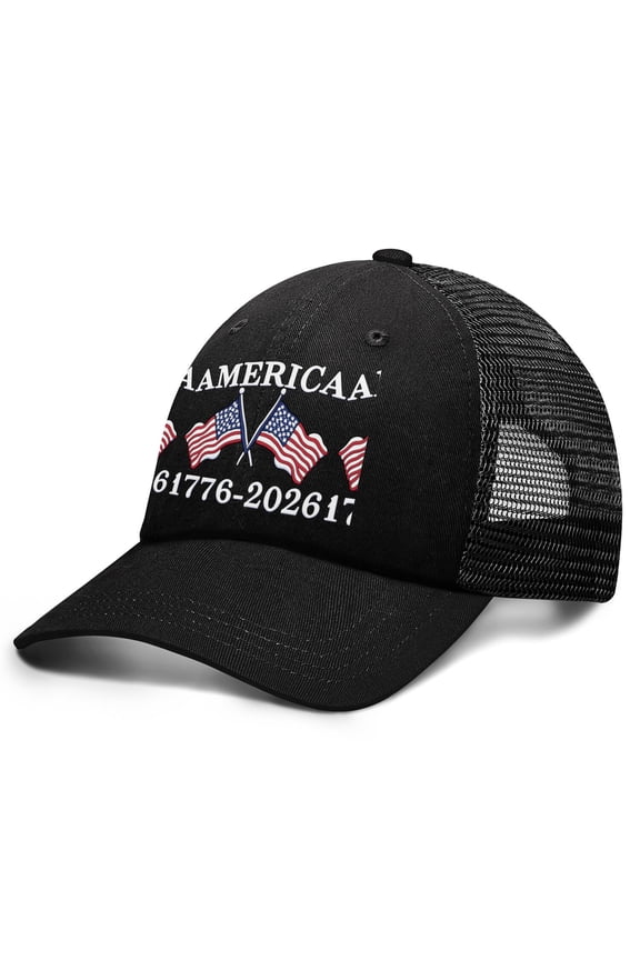 USA 250 Year American Anniversary 1776-2026 Outdoor Hiking Cap Adjustable Snapback