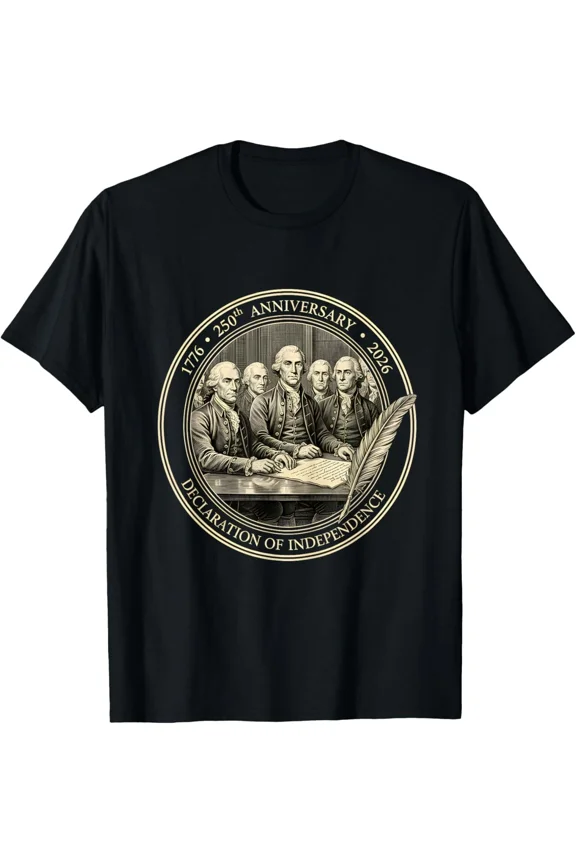USA 250 Years 1776 to 2026 Declaration Of Independence Patriotic Art Unisex T-Shirt B1610, S-5XL