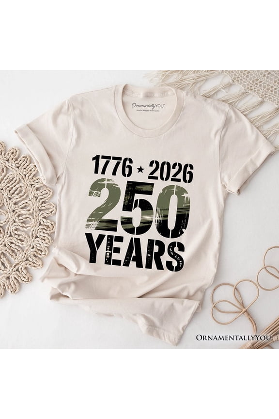 USA 250 Years Anniversary T-Shirt, 4th of July Patriotic 1776–2026 Freedom Tee
