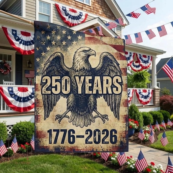 USA 250 Years Independence Commemorative Flag 12x18 POLE NOT INCLUDED Garden Flag