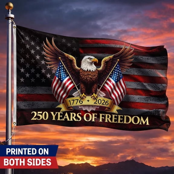 USA 250 Years Patriotic Independence Outdoor Flag 12x18 POLE NOT INCLUDED Garden Flag