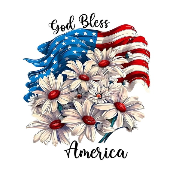 USA 250th America Window Decal Flower Floral USA Flag Wall Sticker For 4th Of July Independence Day Home Glass Decor