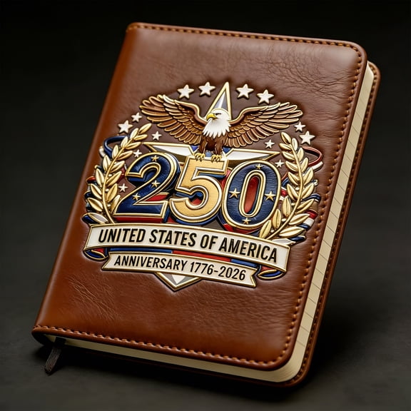 USA 250th Anniversary 1776-2026 Patriotic Journal, Premium Collectible Commemorative Notebook for Display, Collection, Daily Writing & Gifting