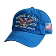 thumbnail image 1 of USA 250th Anniversary Baseball Cap - Patriotic Eagle Embroidered Hat with American Flag, Adjustable Cap for Fourth of July, 1 of 2
