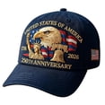 thumbnail image 1 of USA 250th Anniversary Baseball Cap – Patriotic Hat with Bald Eagle Print, Adjustable Commemorative Independence Day Gift for Men & Women, 1 of 6