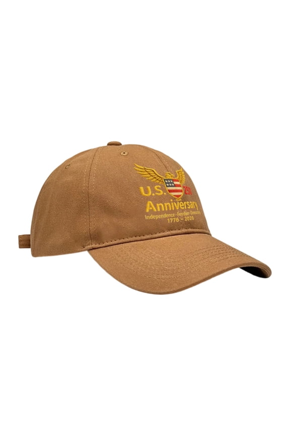 USA 250th Anniversary Baseball Cap – Vintage Washed Patriotic Hat with Embroidered American Flag, Adjustable Fit for Men & Women, 1776–2026 Celebration Gift