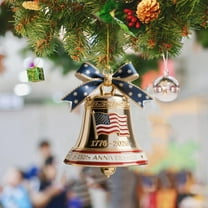USA 250th Anniversary Bell Ornament, 1776-2026 Commemorative Bell, American Flag Decor, Acrylic Hanging Christmas Ornament, Patriotic Holiday Decoration