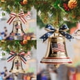 thumbnail image 1 of USA 250th Anniversary Bell Ornament 3D Red & Gold Commemorative Hanging Decor Elegant Doorbell for Patriotic Decor Tree Enamel Crafted Detailing 250th Anniversary USA Patriotic Ornaments, 1 of 9