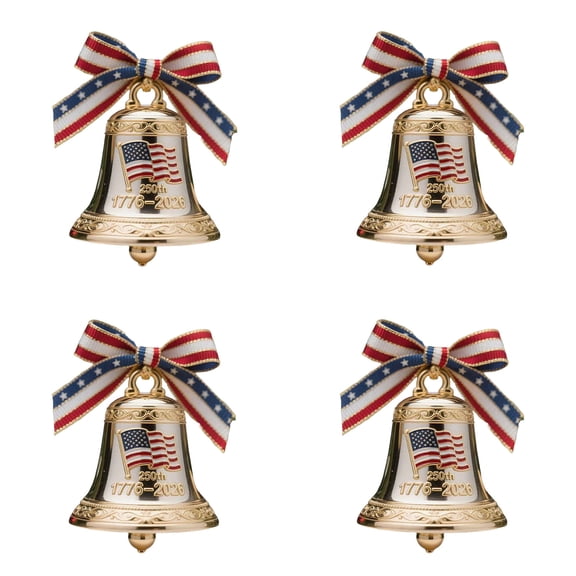 USA 250th Anniversary Bells Ornaments Honor 250 Years of Heritage Patriotic & Festive Design Collectible & Decorative A Symbol of Unity & Pride Ideal Gift for Family and Friends