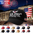 thumbnail image 1 of USA 250th Anniversary Cap Retro Washed Patriotic Baseball Hat Adjustable Fit, Ideal Gift for Family, Friends, and Collectible Keepsake for Holidays, 1 of 9