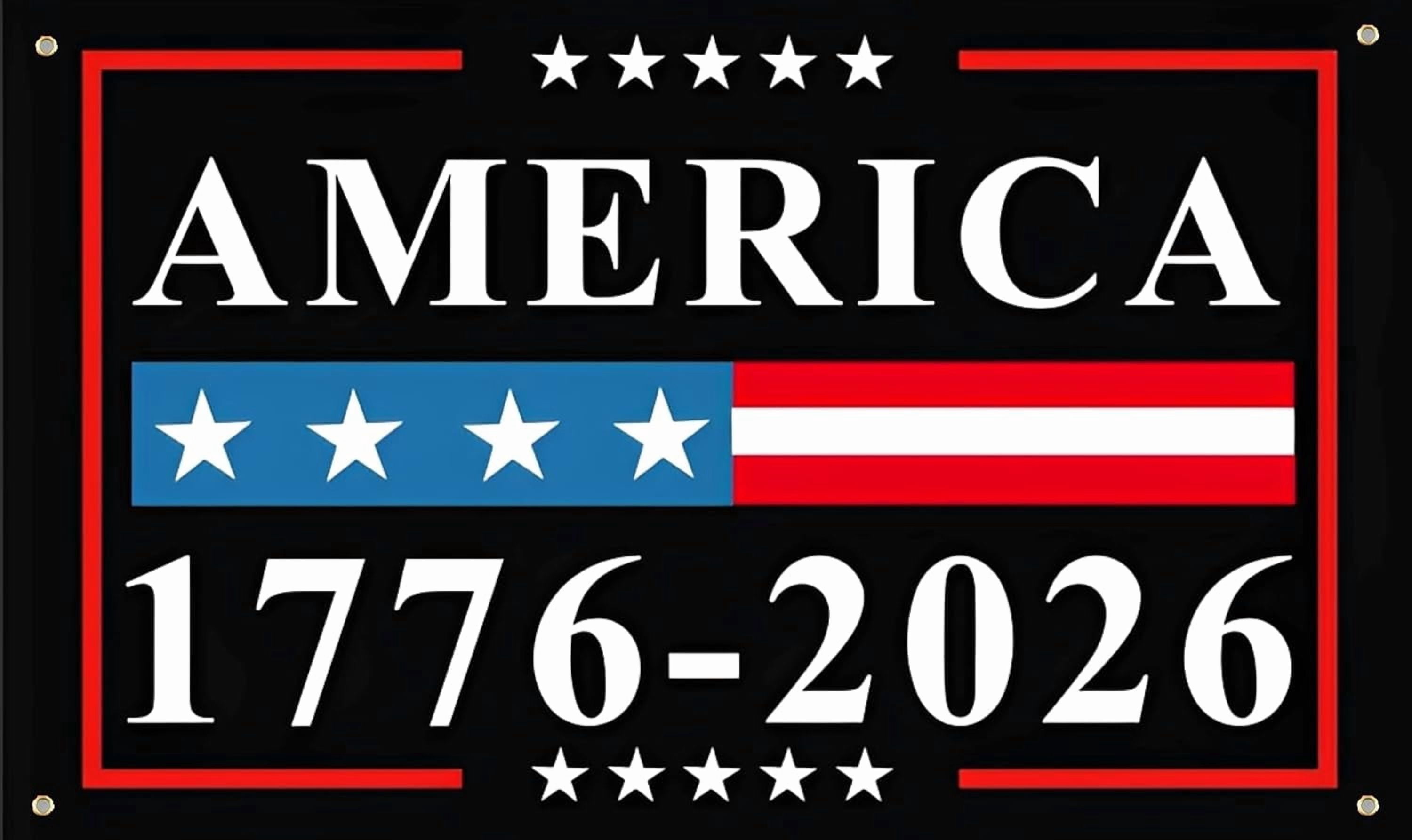 USA 250th Anniversary Celebration Flag, Polyester Banner with Grommets, 3x5 Feet, Special Edition America 250
