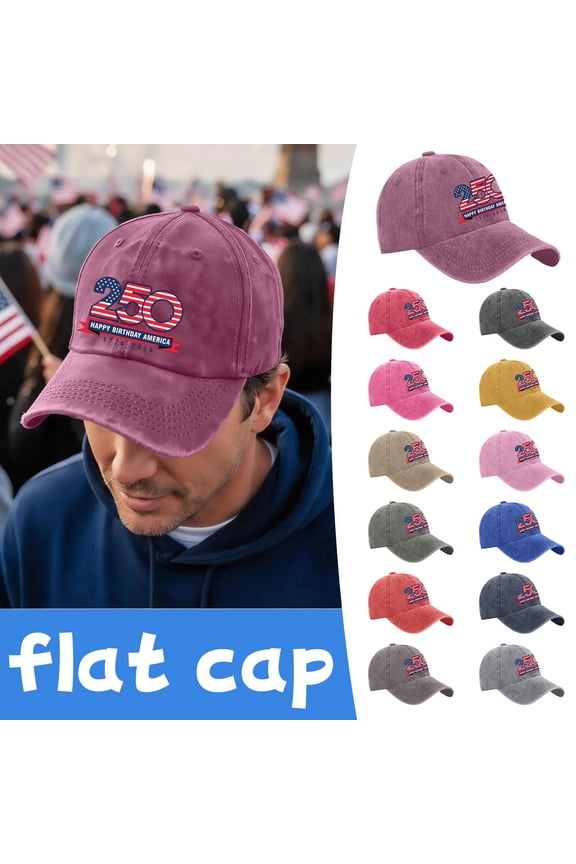 USA 250th Anniversary Commemorative Hat Adjustable Distressed Retro Cap 1776-2026 Patriotic Tribute Gift for Men Veterans History Buffs,Pink