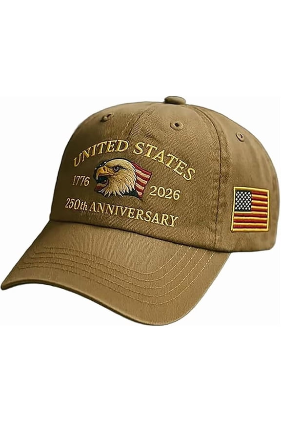 USA 250th Anniversary Commemorative Hat Men Women Patriotic Adjustable 250 Anniversary Cap Bald Eagle Printed Baseball Cap